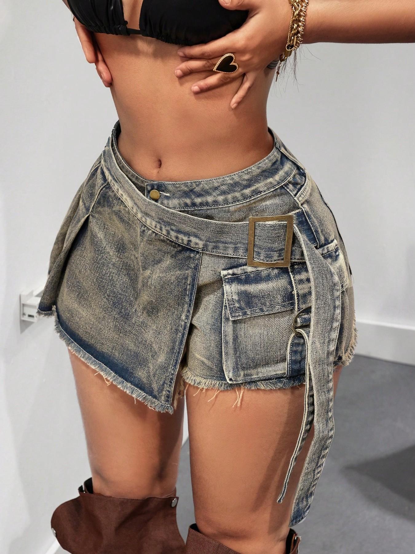 Vintage High Waist Denim Skirt - Women'S Fashion Kilt reseña y precio